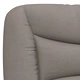 Рамка за легло със светодиод без матрак Taupe 140x190 cm Fabric