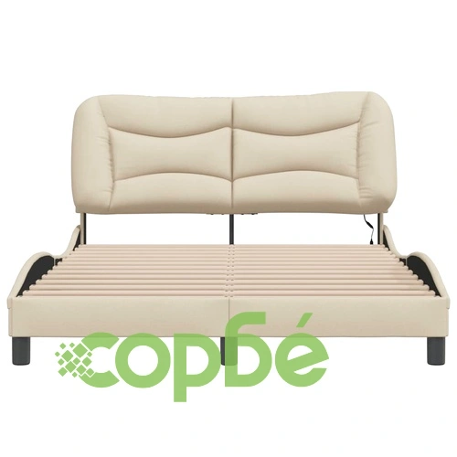 Рамка за легло с LED без матрак Cream 140x190 cm Fabric ➤ топ цена ➤ sorbe.bg