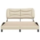 Рамка за легло с LED без матрак Cream 140x190 cm Fabric