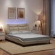 Рамка за легло с LED без матрак Cream 140x190 cm Fabric
