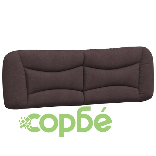 Рамка за легло с LED осветление, тъмнокафява, 160x200 см, плат ➤ топ цена ➤ sorbe.bg