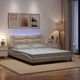 Рамка за легло с LED без матрак Cream 160x200 cm Fabric