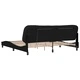 Рамка за легло със светодиод без матрак, черна, 200x200см, плат