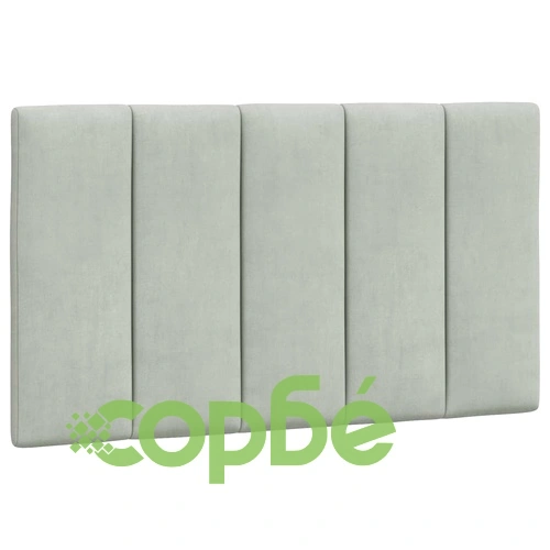Рамка за легло с LED осветление, светлосива, 80x200 см, кадифе ➤ топ цена ➤ sorbe.bg