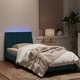 Рамка за легло с LED осветление, синя, 90x190 см, кадифе