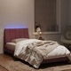 Рамка за легло с LED осветление, розова, 90x190 см, кадифе