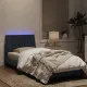 Рамка за легло с LED осветление, тъмносива, 90x200 см, кадифе