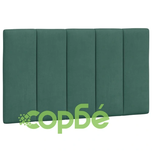 Рамка за легло с LED осветление, тъмнозелена, 90x200 см, кадифе ➤ топ цена ➤ sorbe.bg
