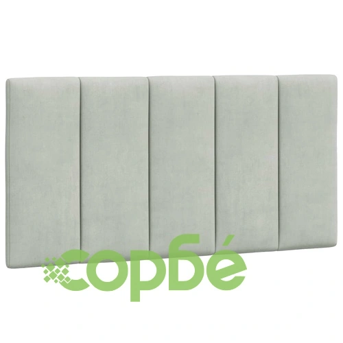 Рамка за легло с LED осветление, светлосива, 100x200 см, кадифе ➤ топ цена ➤ sorbe.bg