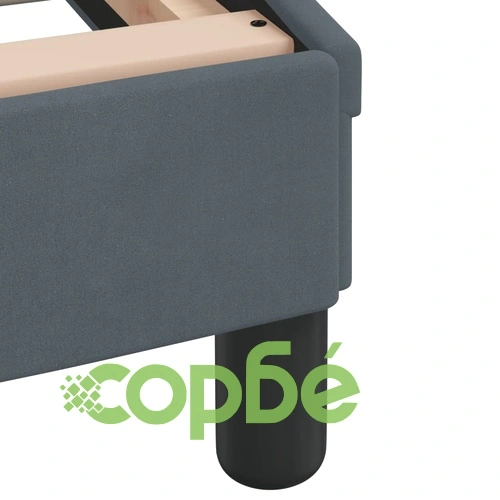 Рамка за легло с LED осветление, тъмносива, 140x190 см, кадифе ➤ топ цена ➤ sorbe.bg