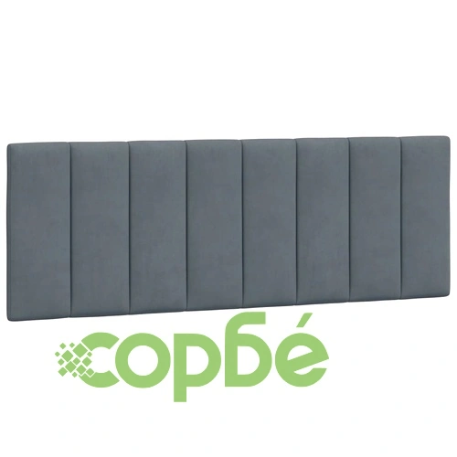 Рамка за легло с LED осветление, тъмносива, 140x190 см, кадифе ➤ топ цена ➤ sorbe.bg