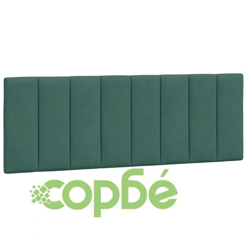 Рамка за легло с LED осветление тъмнозелена 140x190 см кадифе ➤ топ цена ➤ sorbe.bg