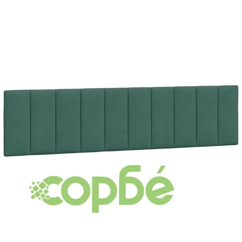 Рамка за легло с LED осветление тъмнозелена 200x200 см кадифе ➤ топ цена ➤ sorbe.bg