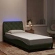 Рамка за легло с LED осветление, светлосива, 80x200 см, кадифе