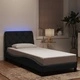 Рамка за легло с LED осветление, черна, 80x200 см, кадифе