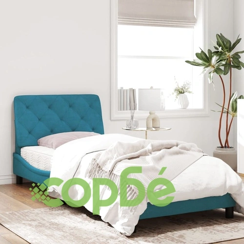 Рамка за легло с LED осветление, синя, 80x200 см, кадифе ➤ топ цена ➤ sorbe.bg