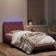 Рамка за легло с LED осветление, розова, 90x190 см, кадифе