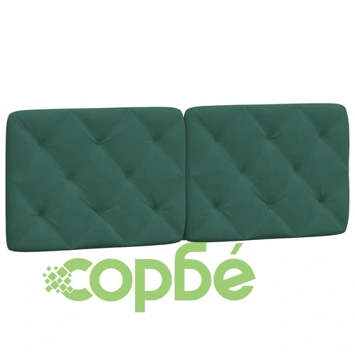 Рамка за легло с LED осветление тъмнозелена 140x200 см кадифе ➤ топ цена ➤ sorbe.bg