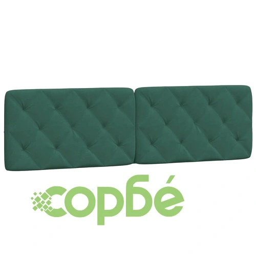 Рамка за легло с LED осветление тъмнозелена 180x200 см кадифе ➤ топ цена ➤ sorbe.bg