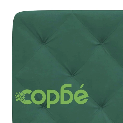 Рамка за легло с LED осветление тъмнозелена 180x200 см кадифе ➤ топ цена ➤ sorbe.bg