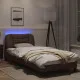 Рамка за легло с LED осветление кафява 80x200см изкуствена кожа