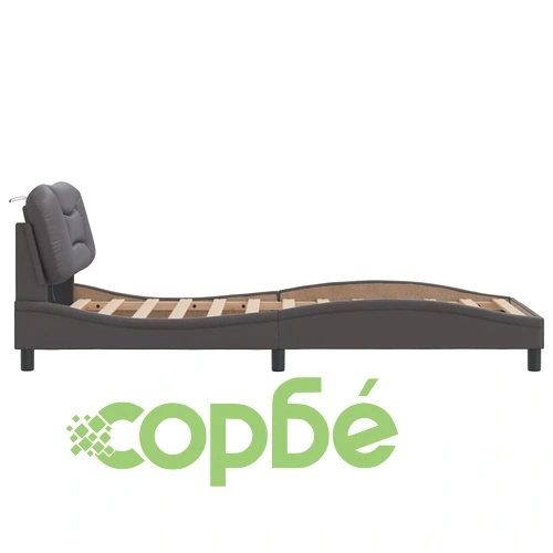 Рамка за легло с LED осветление сива 80x200 см изкуствена кожа ➤ топ цена ➤ sorbe.bg