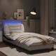 Рамка за легло с LED осветление бяло и черно 80x200 см еко кожа