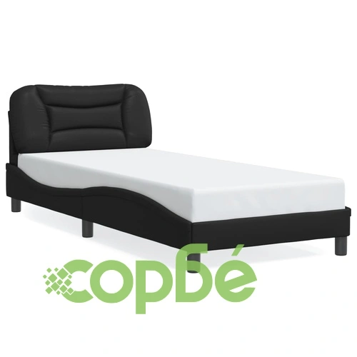 Рамка за легло с LED осветление черна 90x190 см изкуствена кожа ➤ топ цена ➤ sorbe.bg