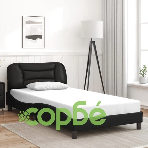 Рамка за легло с LED осветление черна 100x200см изкуствена кожа ➤ топ цена ➤ sorbe.bg