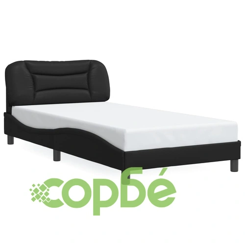 Рамка за легло с LED осветление черна 100x200см изкуствена кожа ➤ топ цена ➤ sorbe.bg