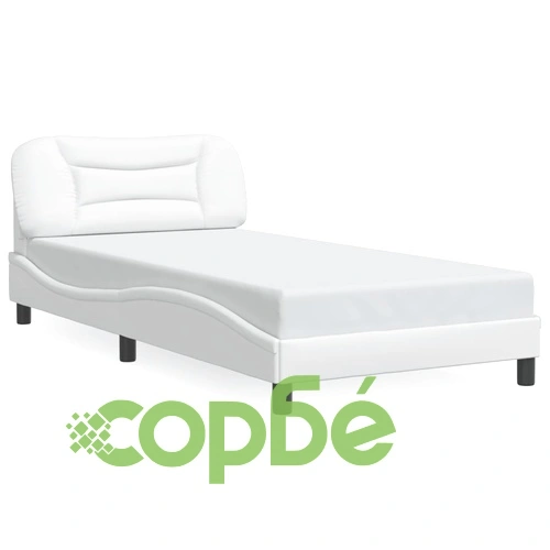 Рамка за легло с LED осветление бяла 100x200 см изкуствена кожа ➤ топ цена ➤ sorbe.bg