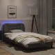 Рамка за легло с LED осветление сива 100x200 см изкуствена кожа