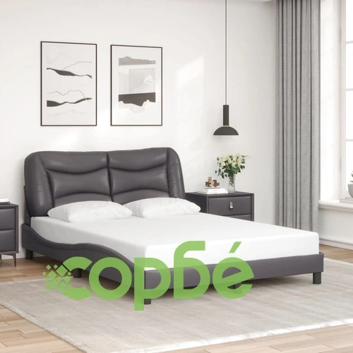 Рамка за легло с LED осветление сива 120x200 см изкуствена кожа ➤ топ цена ➤ sorbe.bg