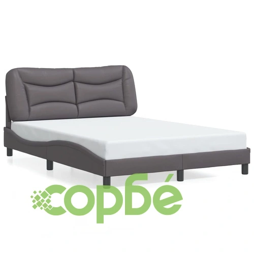 Рамка за легло с LED осветление сива 120x200 см изкуствена кожа ➤ топ цена ➤ sorbe.bg