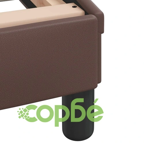 Рамка за легло LED осветление кафява 140x190 см изкуствена кожа ➤ топ цена ➤ sorbe.bg