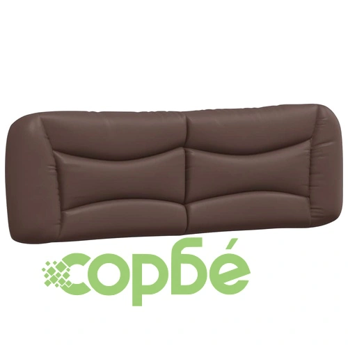 Рамка за легло с LED осветление, кафява, 160x200 cм, еко кожа ➤ топ цена ➤ sorbe.bg