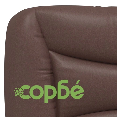 Рамка за легло с LED осветление, кафява, 160x200 cм, еко кожа ➤ топ цена ➤ sorbe.bg