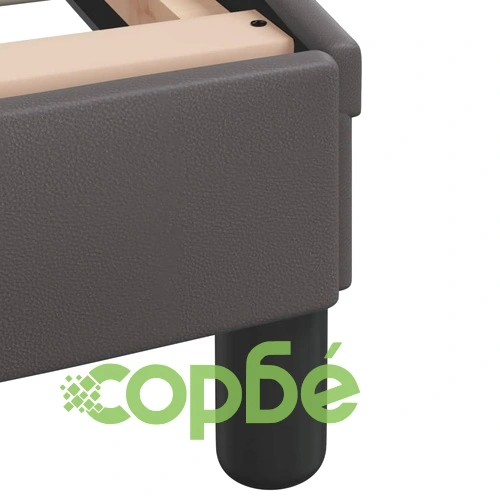 Рамка за легло с LED осветление, сива, 160x200 cм, еко кожа ➤ топ цена ➤ sorbe.bg