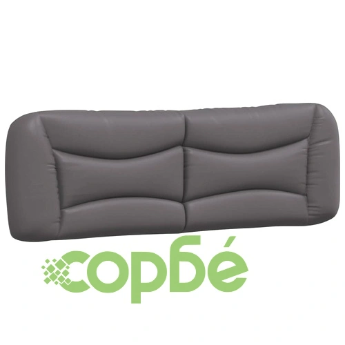 Рамка за легло с LED осветление, сива, 160x200 cм, еко кожа ➤ топ цена ➤ sorbe.bg