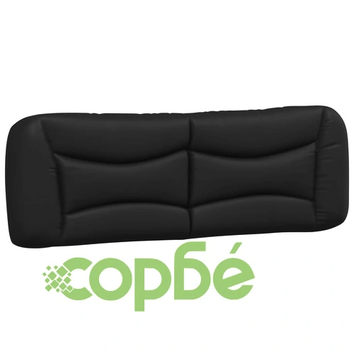 Рамка за легло с LED осветление черно-бяла 160x200 cм еко кожа ➤ топ цена ➤ sorbe.bg
