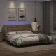 Рамка за легло с LED осветление, капучино, 180x200 см, еко кожа