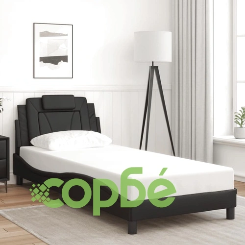 Рамка за легло с LED осветление черна 80x200 см изкуствена кожа ➤ топ цена ➤ sorbe.bg
