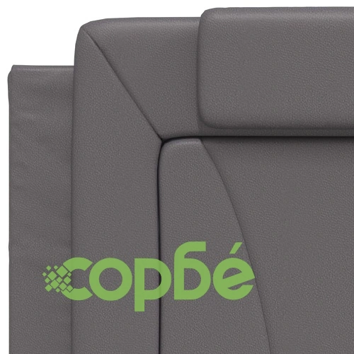 Рамка за легло с LED осветление сива 90x200 см изкуствена кожа ➤ топ цена ➤ sorbe.bg