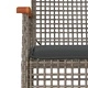 Градински трапезен комплект 7 части с възглавници сив полиратан