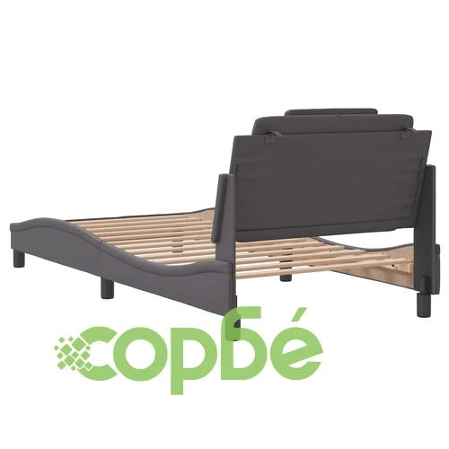 Рамка за легло с LED осветление сива 100x200 см изкуствена кожа ➤ топ цена ➤ sorbe.bg