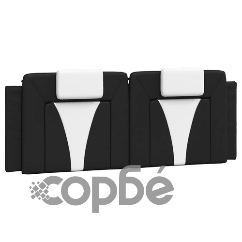 Рамка за легло с LED осветление черно-бяла 140x190 см еко кожа ➤ топ цена ➤ sorbe.bg