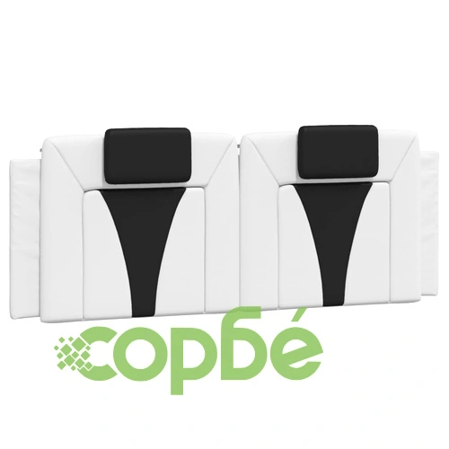Рамка за легло с LED осветление бяло-черна 140x190 см еко кожа ➤ топ цена ➤ sorbe.bg