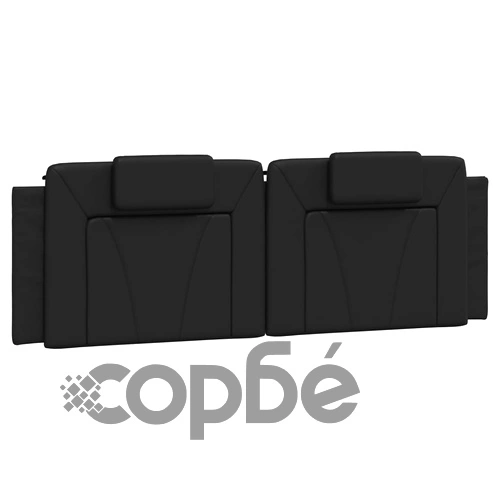 Рамка за легло с LED осветление, черна, 160x200 cм, еко кожа ➤ топ цена ➤ sorbe.bg