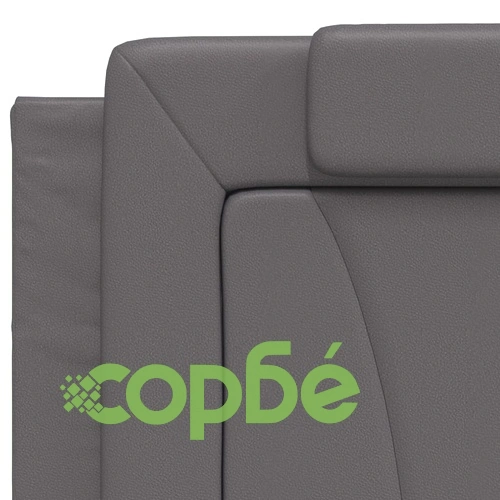 Рамка за легло с LED осветление сива 200x200 см изкуствена кожа ➤ топ цена ➤ sorbe.bg