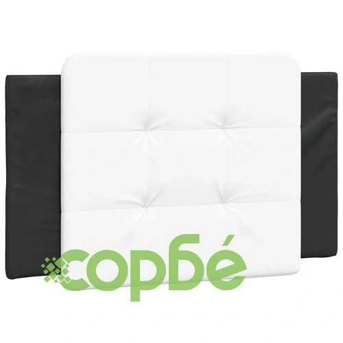 Рамка за легло с LED осветление черно и бяло 80x200 см еко кожа ➤ топ цена ➤ sorbe.bg
